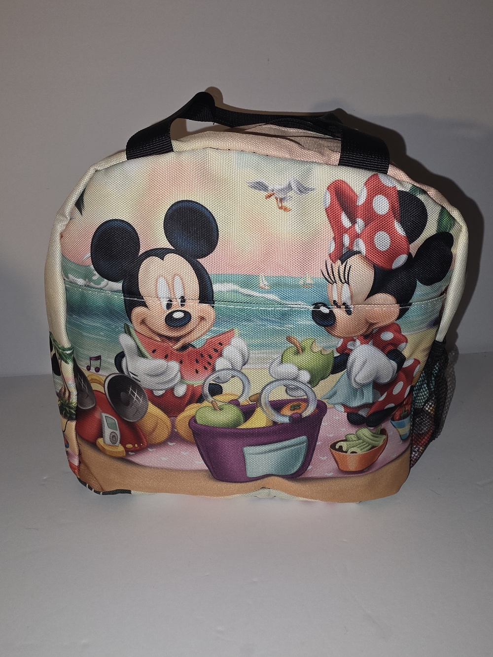 Mickey & Minnie Beach Print Kids Tote Bag in Multi